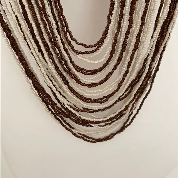 BoHo style multi-strand beaded long necklace - Picture 5 of 7